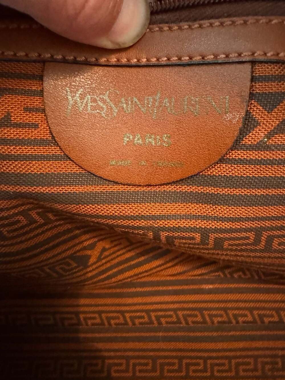 Yves Saint Laurent Vintage YSL Monogram Greek Key Canvas Boston Travel Bag Black - Picture 3 of 10